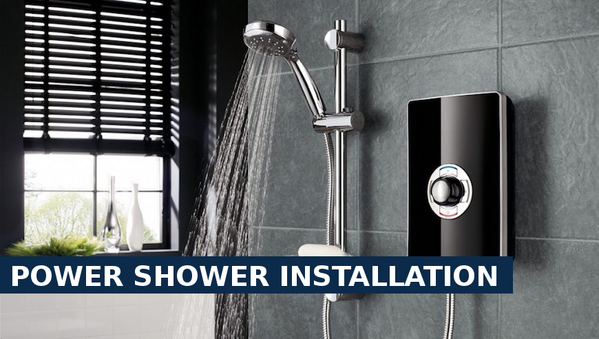 Power shower installation Leatherhead